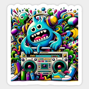 Boombox Monstop Sticker